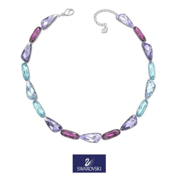 Swarovski Jewelry - Swarovski Necklace ALLEGORY with crystals in stunning variety of blue and purple